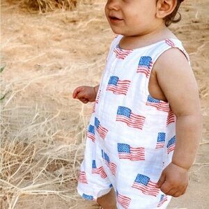 Angel Dear Stars and Stripes Baby Romper